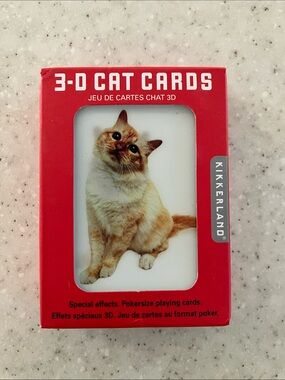 NWT 3-D Cat Playing Cards Lenticular Kitties!